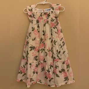 Old Navy, Pink and Ivory floral Dress, Size 4T